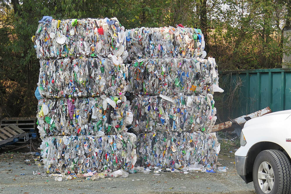 Plastic Bales Ready for Recycling
