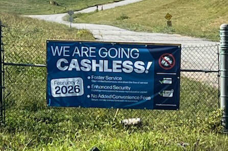 Posted sign at the Ivy Solid Waste & Recycling Center