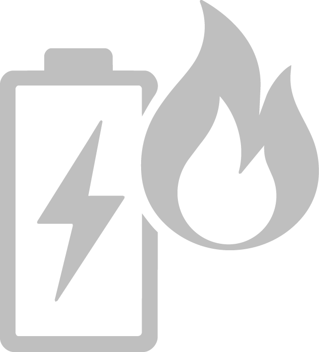 Battery Lithium Icons Fire